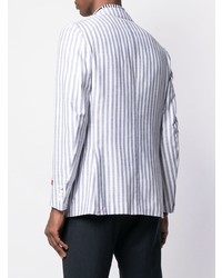 Isaia Striped Tailored Blazer Jacket