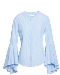 Milly Michelle Stripe Bell Sleeve Blouse