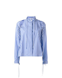 Ermanno Scervino Cold Shoulder Striped Shirt