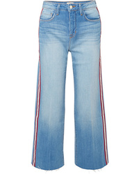 L'Agence Danica Striped High Rise Wide Leg Jeans