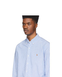 Polo Ralph Lauren Blue And White Striped Oxford Shirt
