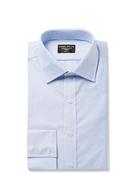 Emma Willis Blue Slim Fit Striped Cotton Oxford Shirt