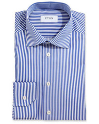 Eton Bold Stripe Dress Shirt Bluewhite