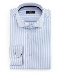 Hugo Boss Boss Jerry Slim Fit Striped Dress Shirt Bluewhite
