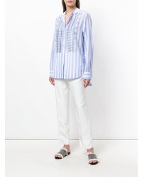 Ermanno Scervino Broderie Anglaise Striped Shirt