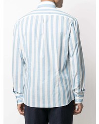 Brunello Cucinelli Button Down Collar Striped Shirt
