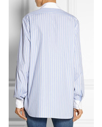 Current/Elliott Charlotte Gainsbourg The Buttondown Striped Cotton Poplin Shirt