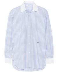 Current/Elliott Charlotte Gainsbourg The Buttondown Striped Cotton Poplin Shirt