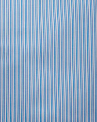Eton Contemporary Fit Striped Dress Shirt Turquoise