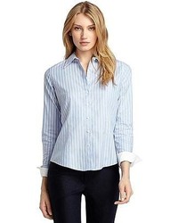 Brooks Brothers Fitted Non Iron Stripe Dress Shirt