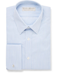 Gieves Hawkes Blue Slim Fit Striped Cotton Shirt