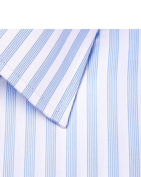 Tom Ford Light Blue Slim Fit Striped Cotton Shirt