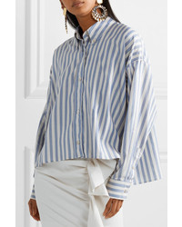 Isabel Marant Macao Oversized Striped Cotton Poplin Shirt