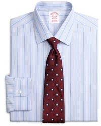 Brooks Brothers Non Iron Traditional Fit End On End Stripe Dress Shirt