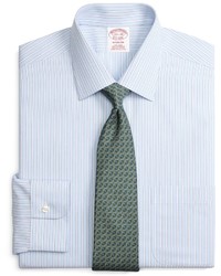 Brooks Brothers Non Iron Traditional Fit Ground Stripe Dress Shirt