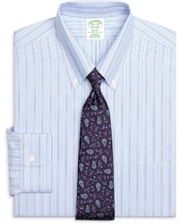Brooks Brothers Non Iron Traditional Fit Track Stripe Dress Shirt