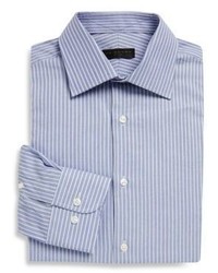 Ike Behar Regular Fit Dobby Striped Cotton Dress Shirt