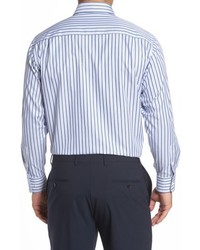David Donahue Regular Fit Stripe Dress Shirt