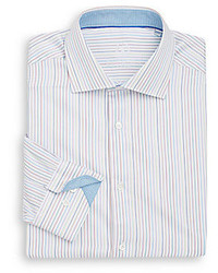 Bugatchi Shaped Fit Striped Cotton Dress Shirt
