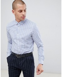 ASOS DESIGN Slim Smart Work Shirt With Stripe