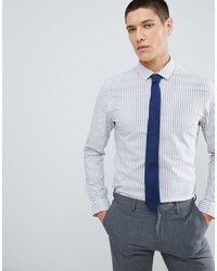 ASOS DESIGN Smart Stretch Slim Stripe Shirt