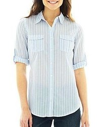 jcpenney St Johns Bay St Johns Bay Roll Sleeve Campshirt