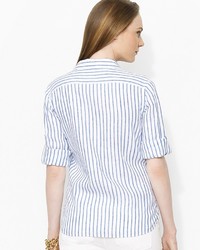 Lauren Ralph Lauren Stripe Button Front Shirt