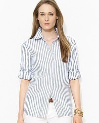 Lauren Ralph Lauren Stripe Button Front Shirt