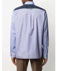 Junya Watanabe MAN Stripe Print Contrast Yoke Shirt