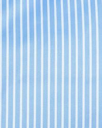 Charvet Striped Barrel Cuff Dress Shirt Blue