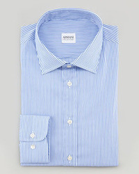 Armani Collezioni Striped Dress Shirt Light Blue, $245 | Neiman Marcus |  Lookastic