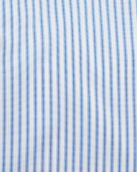 Canali Striped Dress Shirt Whiteblue