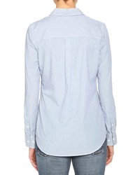 AG Jeans The Easton Shirt Fine Pin Stripe Iris Blue