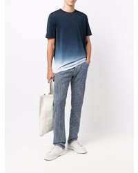 Jacob Cohen Striped Straight Leg Jeans