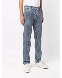 Jacob Cohen Striped Straight Leg Jeans