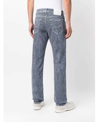 Jacob Cohen Striped Straight Leg Jeans