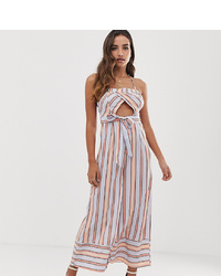 Parallel Lines Cami Jumpsuit With Cut Out Detail In Stripe
