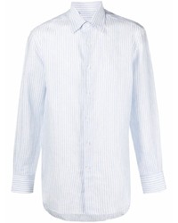 Brioni Striped Button Up Linen Shirt