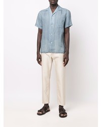 Lardini Linen Striped Shirt