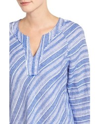 Nic+Zoe Freshwater Stripe Linen Blend Tunic
