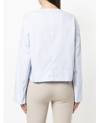 Cédric Charlier Striped Embroidered Blouse