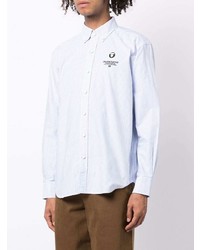 AAPE BY A BATHING APE Aape By A Bathing Ape Logo Embroidered Striped Shirt