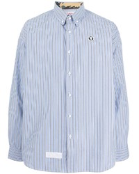 AAPE BY A BATHING APE Aape By A Bathing Ape Logo Patch Striped Print Shirt