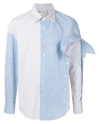 Feng Chen Wang Asymmetric Striped Print Shirt