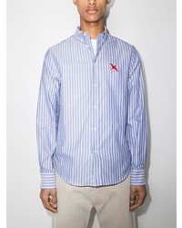 Axel Arigato Bee Bird Logo Striped Cotton Shirt
