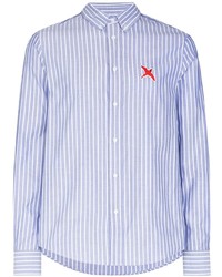 Axel Arigato Bee Bird Logo Striped Cotton Shirt