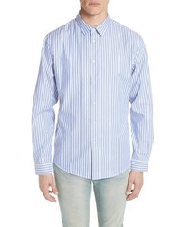 Gucci Bee Embroidered Stripe Dress Shirt
