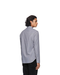 Maison Margiela Black And Grey Microstripe Shirt