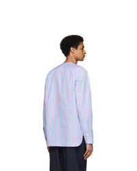 House Of The Very Islands Blue And Pink Striped Poplin Shirt