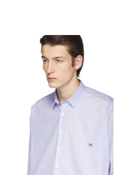 Etro Blue And White Piece Stripe Shirt
